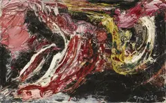 Karel Appel, Têtes Volantes, 1958, Oil on canvas