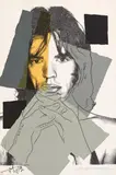 Mick Jagger by Andy Warhol, 1975, Colour screenprint on card, sold Dec 2023