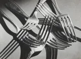 Paul Wolff, Gabeln mit ihren Schatten, c. 1927, Vintage ferrotyped gelatin silver print
