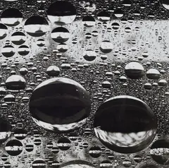 Spiegelnde Tropfen by Peter Keetman, 1950, Vintage ferrotyped gelatin silver print, sold Dec 2023