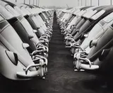 Hannes Kilian, VW Wolfsburg, 1965, Vintage ferrotyped gelatin silver print on Agfa paper