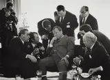 Barbara Klemm, Leonid Breschnew, Willy Brandt, Bonn, 1973, Gelatin silver print, printed later
