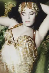 Natacha with Eyes Closed, Cairo 2000 by Youssef Nabil, 2000, Gelatin silver print hand-colored, sold Dec 2023