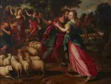 studio of Frans Floris, Rebecca and Eliezer at the Well, Oil on panel (parquetted)
