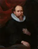 Flemish School 17th century, Portrait of a Man with a White Collar