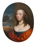 attributed to Gerard Soest, Portrait of a Lady in a Landscape, Oil on canvas