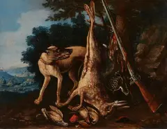Adriaen de Gryeff, Hunt Still Life, Oil on copper