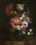 Gaspar Peeter Verbruggen II, Flowers in a Vase, Oil on canvas (relined)