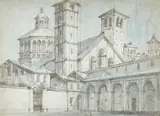 Italian School 18th century, The Church of San Ambrogio in Milan