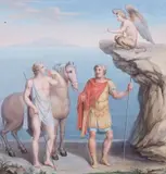 Neapolitan School around 1800, Two mythological scenes, Gouache on paper