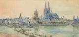 Carl Rüdell, View of the old city of Cologne