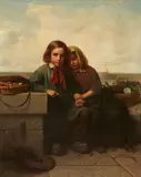 Friedrich Boser, The Siblings, Oil on canvas (relined)
