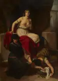 Hermann August Moritz Kiepert, The Death of Cleopatra, Oil on canvas