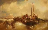 Eduard Hildebrandt, Stormy seas off the coast of Hastings
