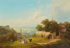 Willy Moralt, The Sunday Walk, Oil on panel