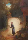 Willy Moralt, The Cactus Collector, Oil on panel