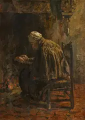 Jozef Israëls, When You Get Old, Oil on canvas