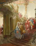 Ferdinand Brütt, Study for the Painting "Bridal Procession", Oil on canvas