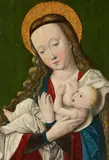 Madonna and Child by South German School around 1480 & 1490, Oil on panel, sold Nov 2023
