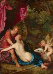 Hendrick van Balen, Venus and Adonis, Oil on panel