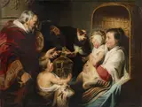 Jacob Jordaens, The Holy Family with the Young Saint John and His Parents