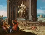 Willem van Nieulandt II, The Temple of Zeus in Olympia, Oil on copper