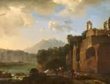 Jan Asselijn, Landscape in the Campagna, Oil on canvas (relined)