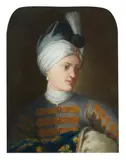 Jean Baptiste Santerre circle of, A page at the Versailles Court in Oriental attire, Pastel