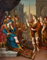 Willem van Mieris, Joseph Interpreting Pharaoh's Dreams, Oil on panel