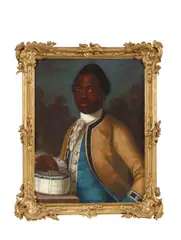 German School around 1760 & 1770, Portrait of a Coloured Courtier, Oil on canvas (relined)