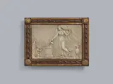 attributed to Johann Martin von Wagner, Marble reliefs with allegories of death and eternal life, attributed to Johann Martin von Wagner, Marmor. This pair of reliefs depicts allegories of death and the hope for eternal life. On the reverse, they each bear labels attributing them to the painter and sculptor Johann Martin von Wagner, who was active in Rome as of 1810 as art consultant to the Bavarian Crown Prince Ludwig. Each with hairline cracks, abrasions and surface soiling. The thin marble reliefs are backed with plaster panels and set into wooden surrounds. Each