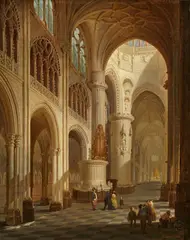 Bernard Neyt, The Cathedral of Burgos, Oil on panel