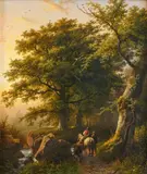 Barend Cornelis Koekkoek, Two Pendants: Summer and Winter