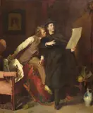 Wilhelm Leibl, An Art Critic, Oil on panel