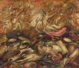 Henry de Groux, The Ride of the Valkyries, Pastel on paper mounted on canvas