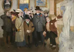 Abel Pann, In the Salon (The Art Observers), Oil on canvas (relined)