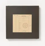 Joseph Beuys, Sonnenscheibe, 1973, Vinyl record in nickel plated copper with embossing and 2 square pieces of felt, each stamped with oil (Braunkreuz). In original card box