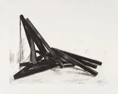 Effondrement: Lignes indéterminée by Bernar Venet, 2014, Aquatint etching on card, offered Jun 2023