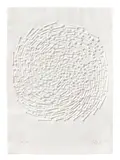 Günther Uecker, Untitled, 1999, Embossed print on card