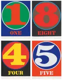 Robert Indiana, Numbers, 1968, 10 colour screenprints on card with poems by Robert Creeley in original half-cloth bindings