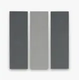 Alan Charlton, Untitled, 2000, 3-part work: each acrylic on canvas. Each
