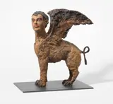 Stephan Balkenhol, Sphinx, 2014, Bronze, patinated and painted, on plinth. Approx