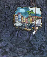 Jörg Immendorff, Untitled, 1999, Oil on canvas
