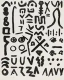 A. R. Penck, Untitled, India ink on paper