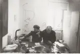 Sigmar Polke, Untitled (Iris Günther und Sigmar Polke, Bonn), 1985, Gelatin silver print hand tinted with felt tip pen
