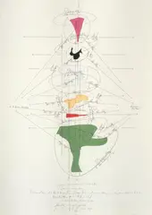 Jorinde Voigt, Japanese Erotic Art 17th -19th Century (65), 2012/2013, Pencil and ink collaged with coloured wove and Ingres paper on paper