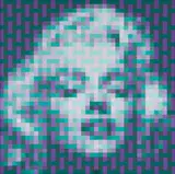 Jean-Pierre Yvaral, Marilyn numérisée, 1990, Acrylic on canvas