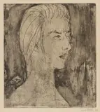Emil Nolde, Grete, 1922, Etching on firm laid paper