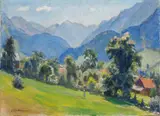Otto Modersohn, Sommertag in Vorderhindelang, 1932, Oil on canvas, on fibreboard