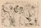 Max Beckmann, Große Operation, 1914, Etching on laid paper